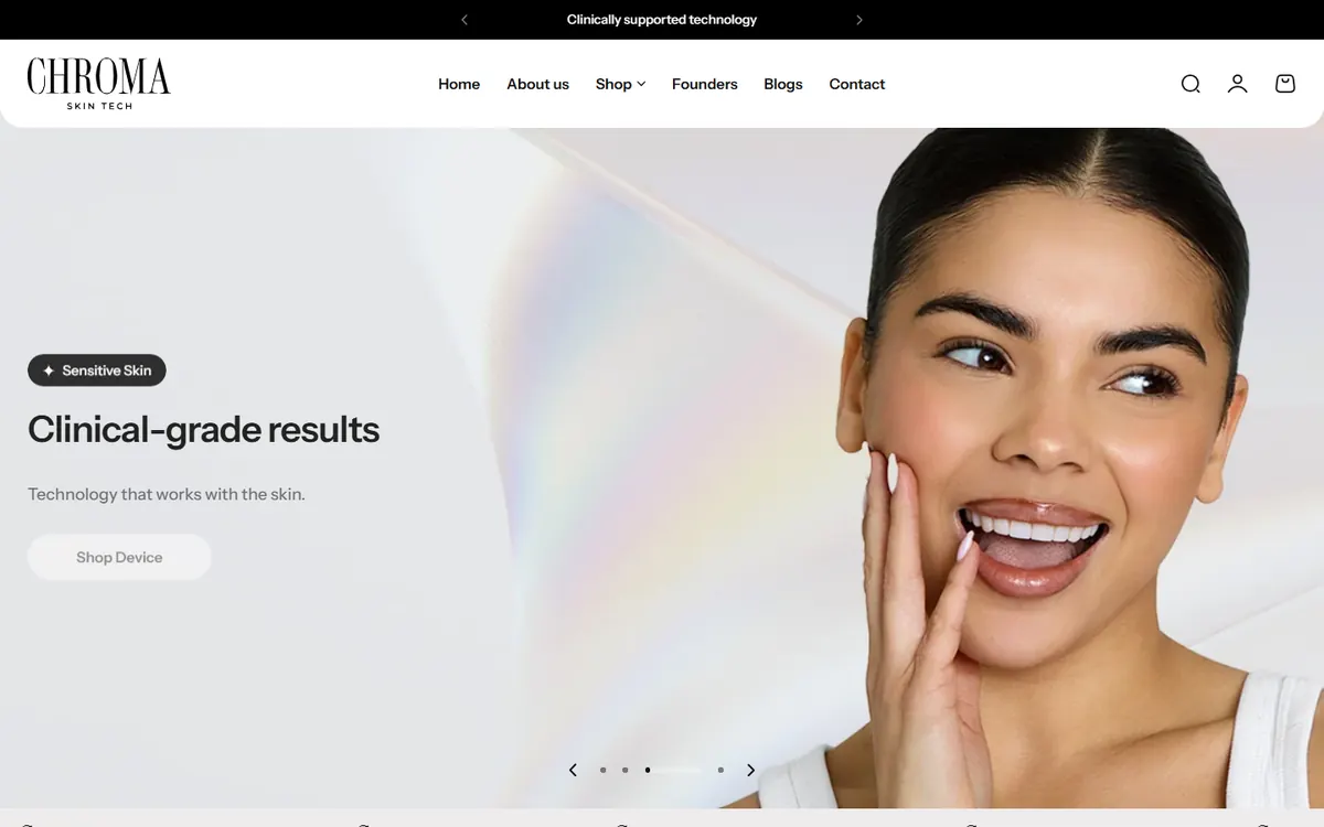 Chroma Skin Tech homepage