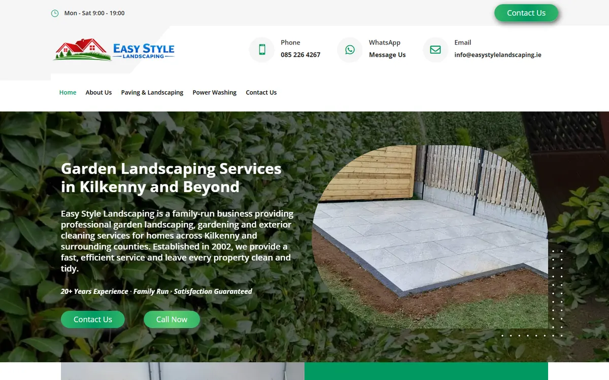 Easystyle Landscaping homepage