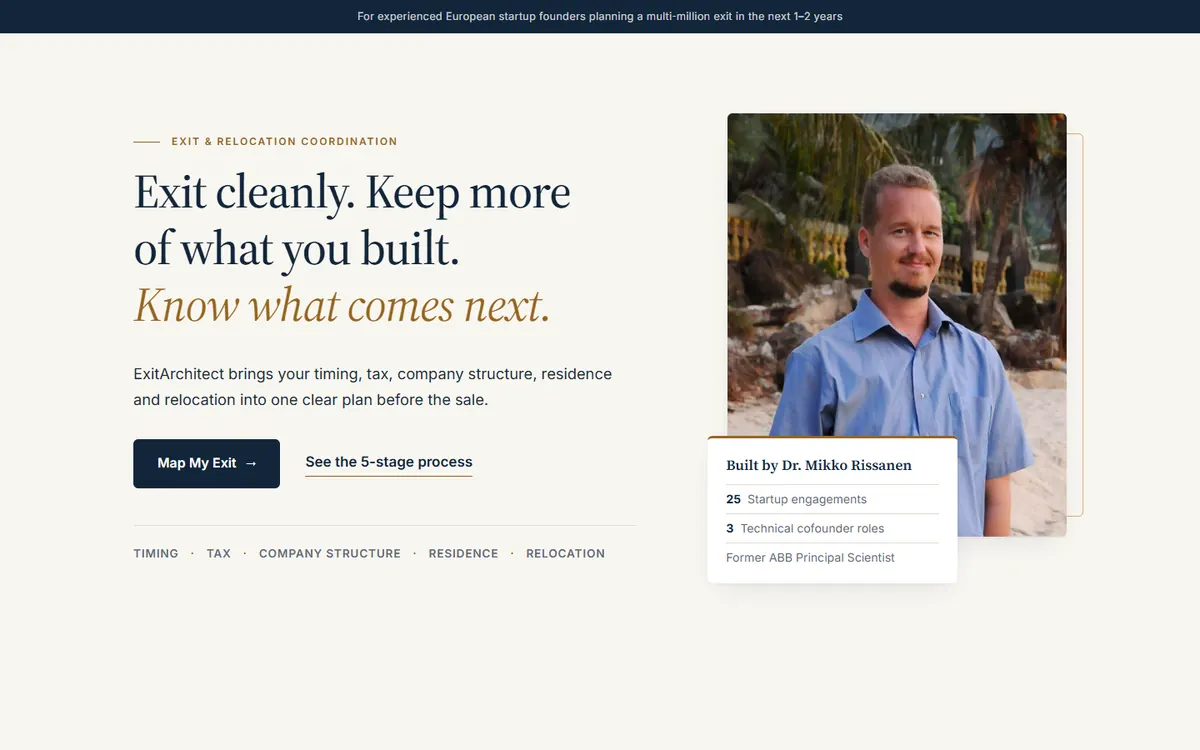 ExitRight homepage