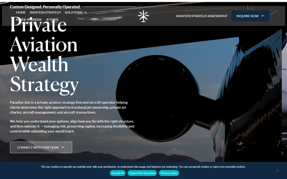 Paradise Jets homepage