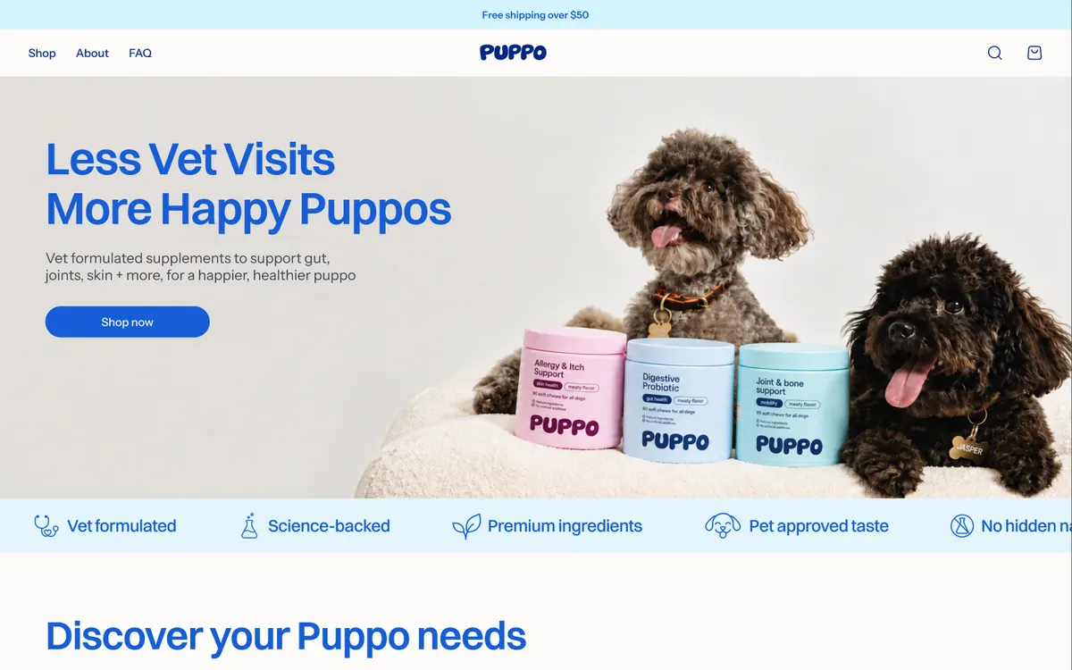 Puppo Labs homepage