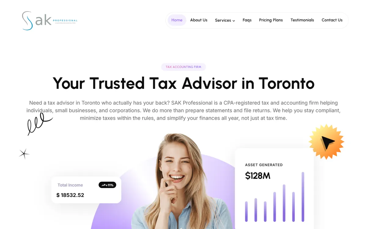 SAK Professional homepage