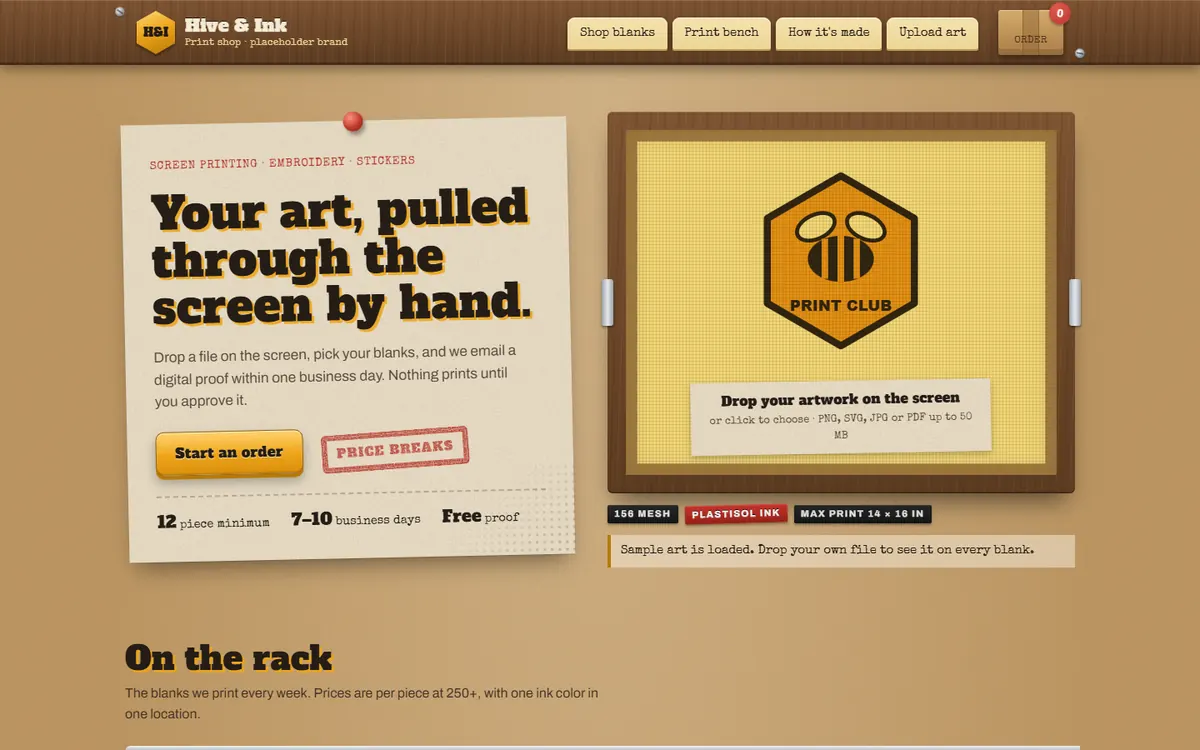 Bee Upload Kit — demo site homepage